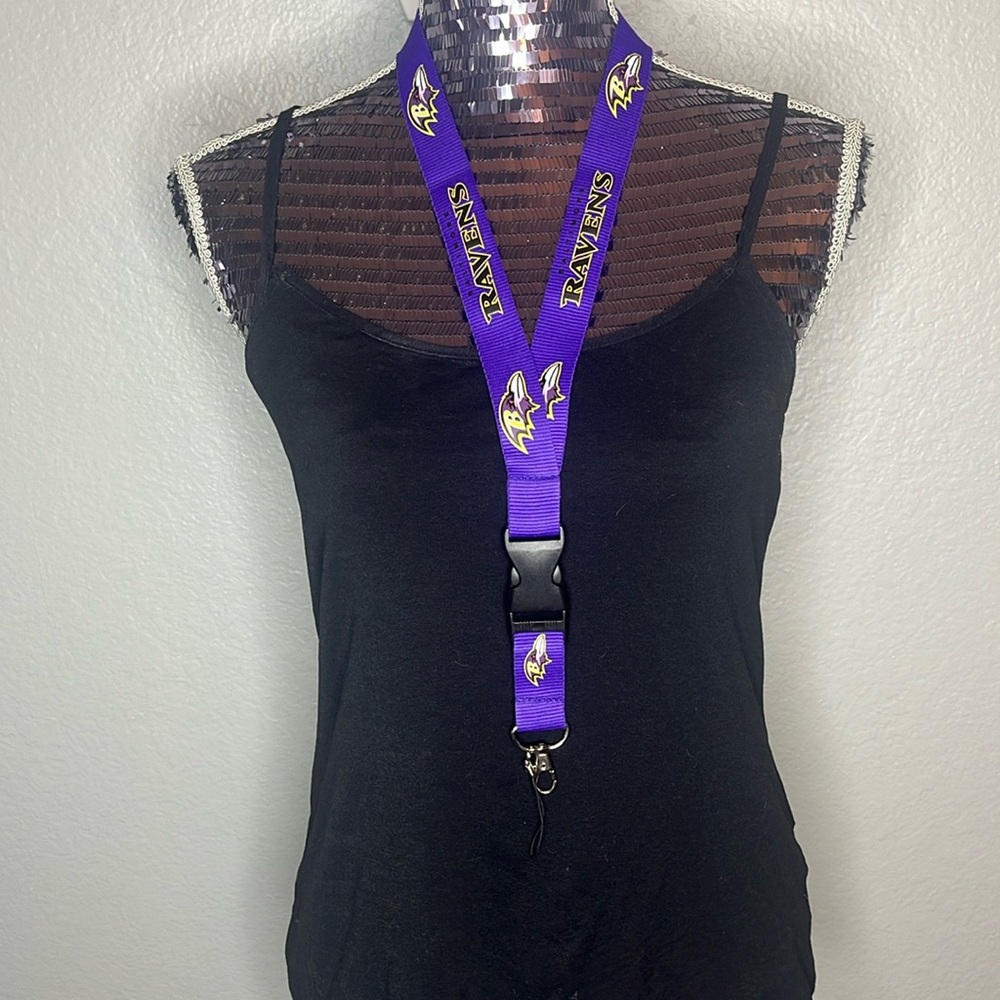 4/$20 Baltimore Ravens Lanyard Keychain